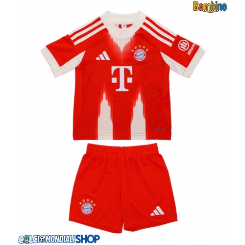 Maglie da calcio Bayern Munich Prima Maglia Bambino 2025-26 Manica Corta + Pantaloni corti)